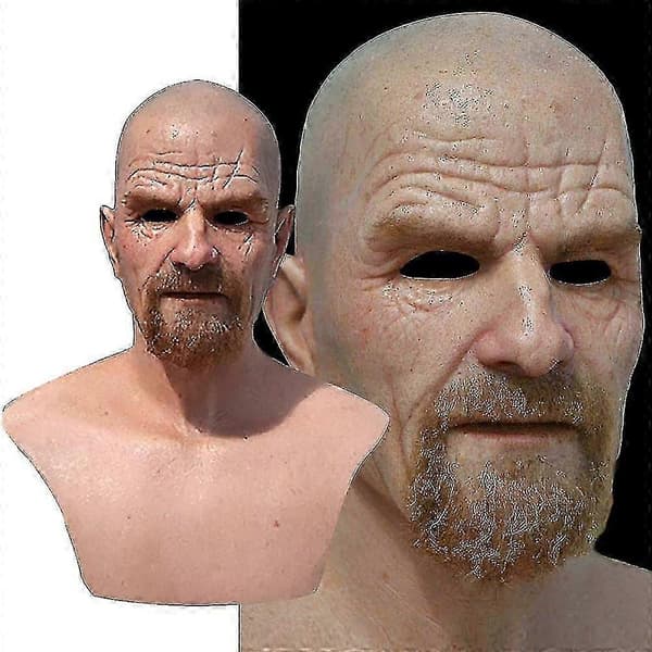 【BQ】Latex Full Head Overhead Walter White Breaking Bad Halloween Cosplay Mask Ui