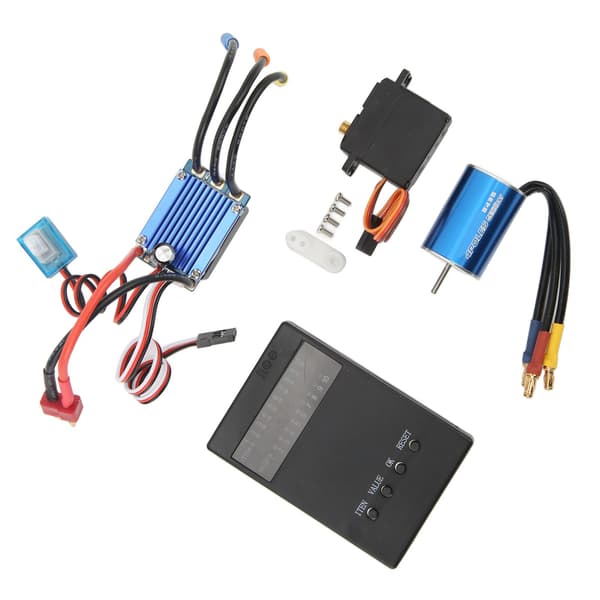 RC Børsteløs Motor ESC Sæt 4800KV 25A 2.2KG Servo Programmeringskort Combo til 1/16 1/18