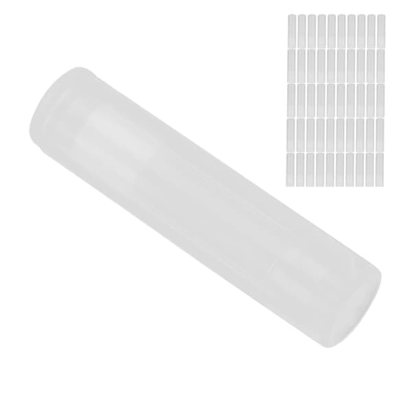 50 stk. læbepomade-rør-sæt Klart DIY makeupbeholder 5 ml læbeglans-stift-rør