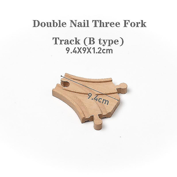 Hhcx-all Kinds Wooden Railway Train Track Accessories Beech Wooden Tracks Set Bridge Building Toys Parts Fit Biro Train Toy New WJ-JM-12-60