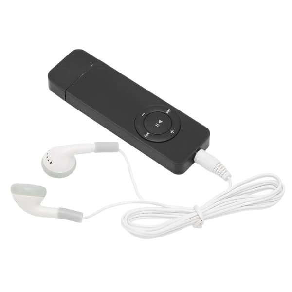 Mini MP3-spiller - tappefritt lyd, opptil 64 GB, perfekt for studenter, løping og reiser - svart