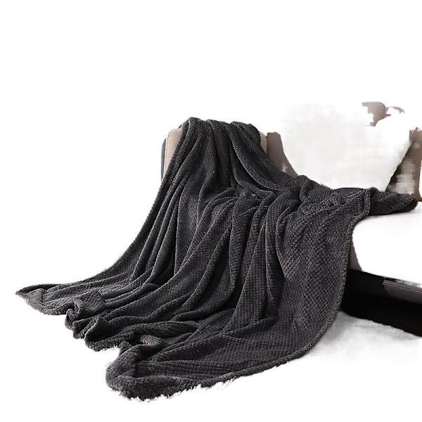 Fortykket ensfarvet ananasgitter Flanelletæppe Coral Velvet Sofatæppe Aircondition tæppe lurtæppe red 200*220cm