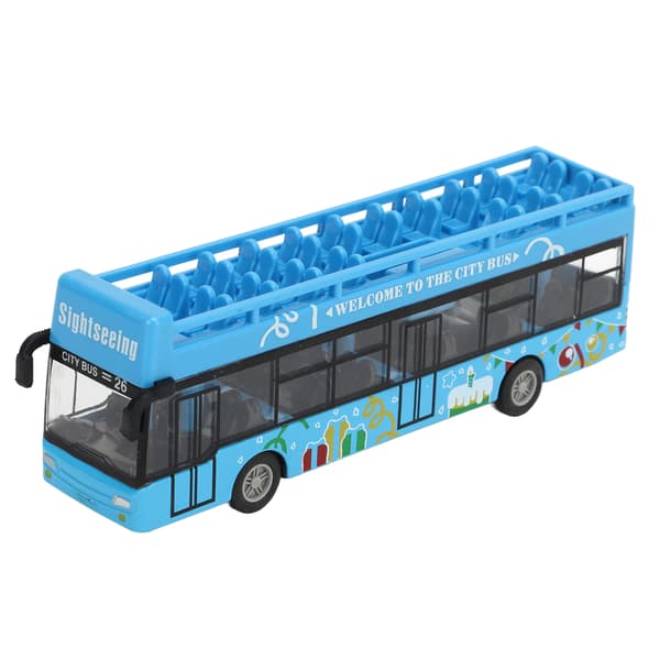 Leksaksbuss i legering med dragfunktion, högt simulerad stadsfordonsmodell för barn