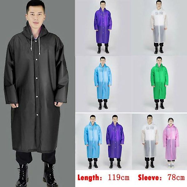 Vattentät jacka Eva Button Hooded Regnjacka