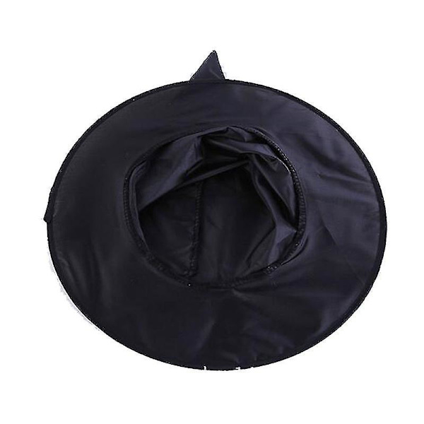 Häxor Häxa Hatt Cap Finklänning Halloween Party Cosplay Kostym Prop Black