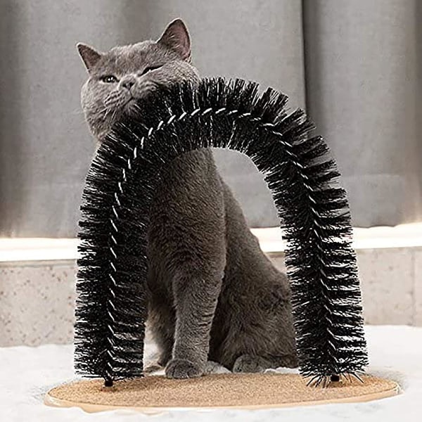 Cat Arch självvårdande och massageborsteleksak, scratcher pads för sällskapsdjur Hår