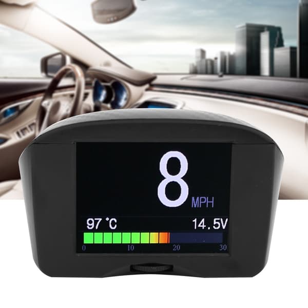 X50 Plus Multifunktionell Bil HUD Head Up Display OBD Smart Digital Mätare Spänning Temperaturmätare Display