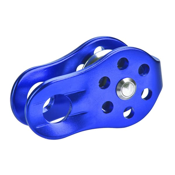 Kraftig enkel pulley block i aluminiumlegering, klätterutrustning, säkerhetsutrustning, blå