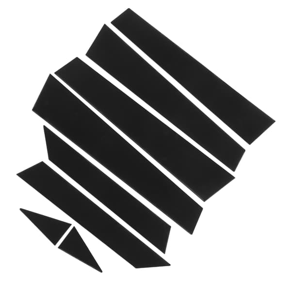 8 stk. Vindue Pillar Posts Trim Glat Overflade Letvægts Glansfuld Sort Vindue Trim Passer til A3
