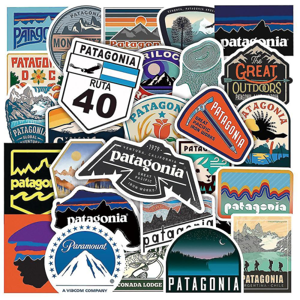 50 Patagonia Outdoor Fashion Stickers Instagram Bagage Notebook Doodle Stickers