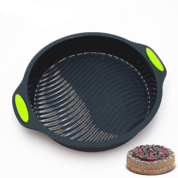 1 stk Gjenbrukbar silikonbakekakeform Non-stick Silikonkakeform grey