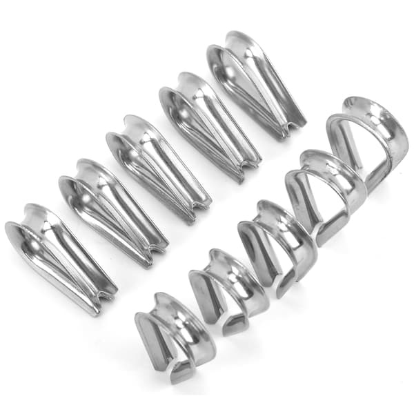4MM Båt Vajer Klämmor i Rostfritt Stål Kabelskyddsring Fasta Kauser Clips