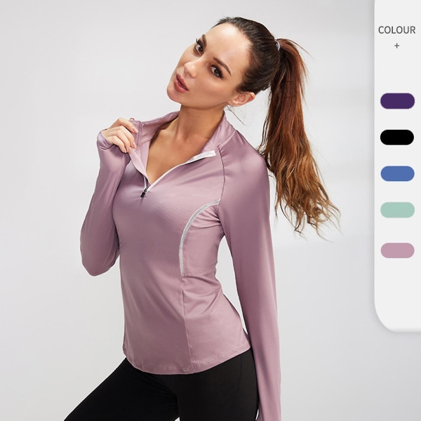 Yoga Top Solid Color High Elastic Fitness Accessory Athletic pitkähihainen urheilupaita kuntosalille