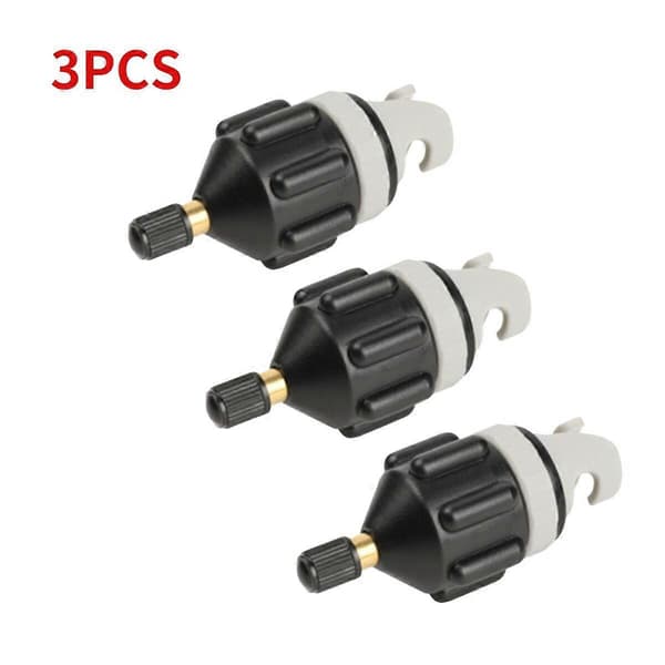 1-10 st luftventiladapter slitstark roddbåt lon kajak uppblåsbar pumpadapter för SUP-bräda kajakdelar tillbehör 3Pcs Black