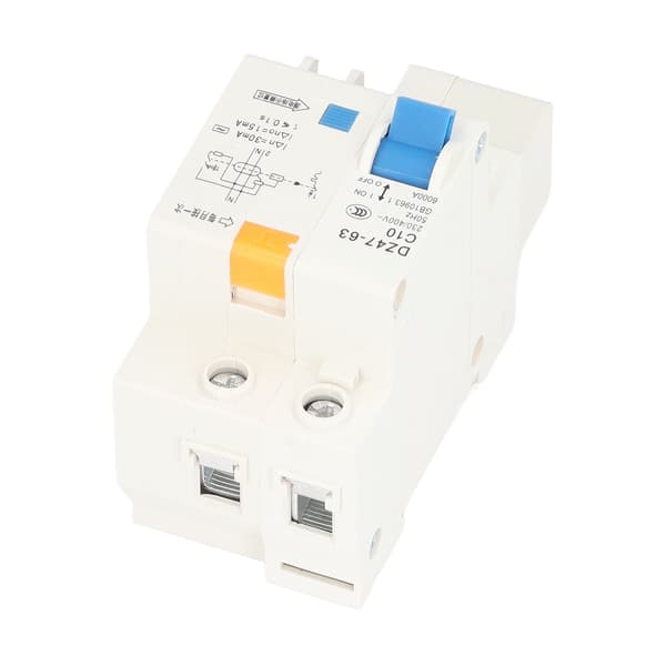 Mini MCB afbryder 1P+N 10A 230V 400V 30mA 6000A brydeevne til hjemmet
