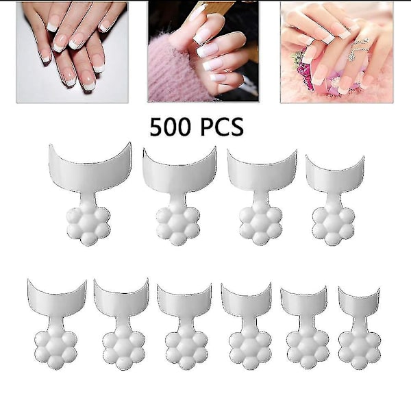 500 Pieces Short False Nails White Nail Tips French Acrylic Home Diy