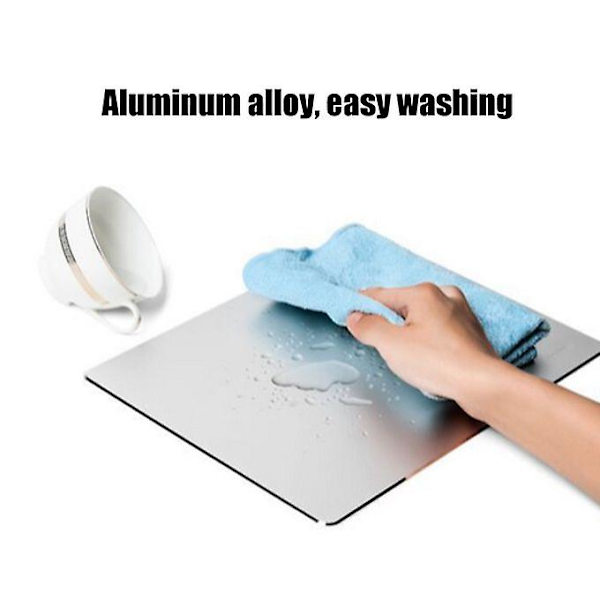 Alumiiniseoksesta valmistettu hiirimatto Office Game Metal Super Smooth Mouse Wrist Pad --- Hopea / Kulta Hopea (hopea)