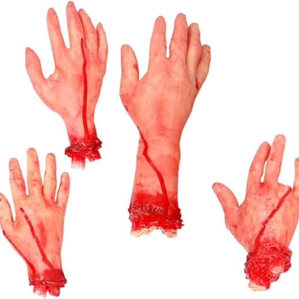 Paket Halloween Dekor Latex Kroppsdelar Skräck Realistisk Simulering Hallowe