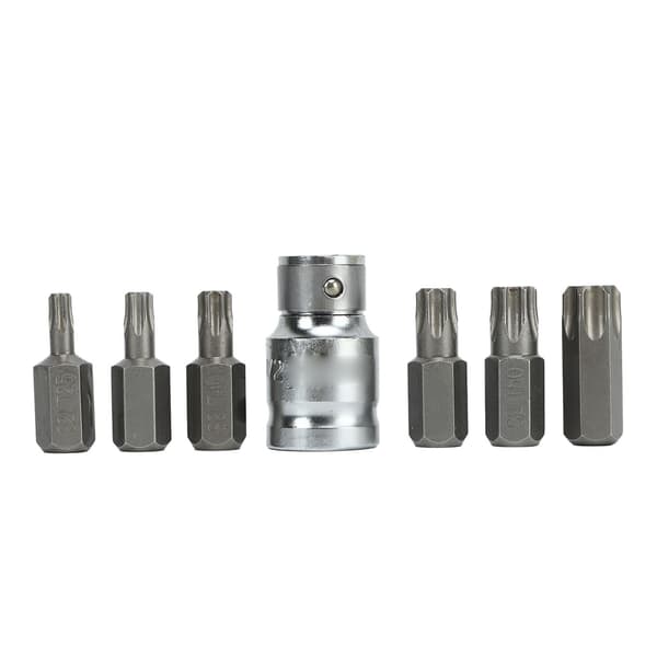 7PCS YT-0410 Stål Topnøgle Bits Sæt 12,7 mm 9,5 mm Drivbitsholdere