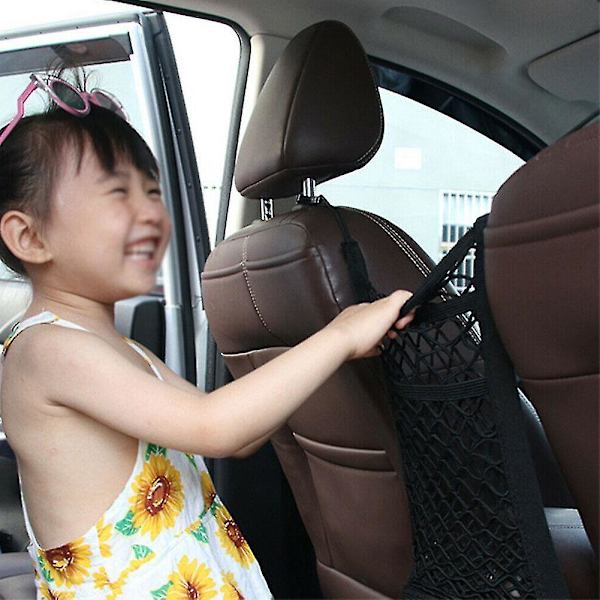 Auto Interiør Sæde Ryg Elastisk Mesh Mesh Auto Styling Opbevaringstaske Lomme Bur Mesh Lomme Holder Bildele Bagagerum