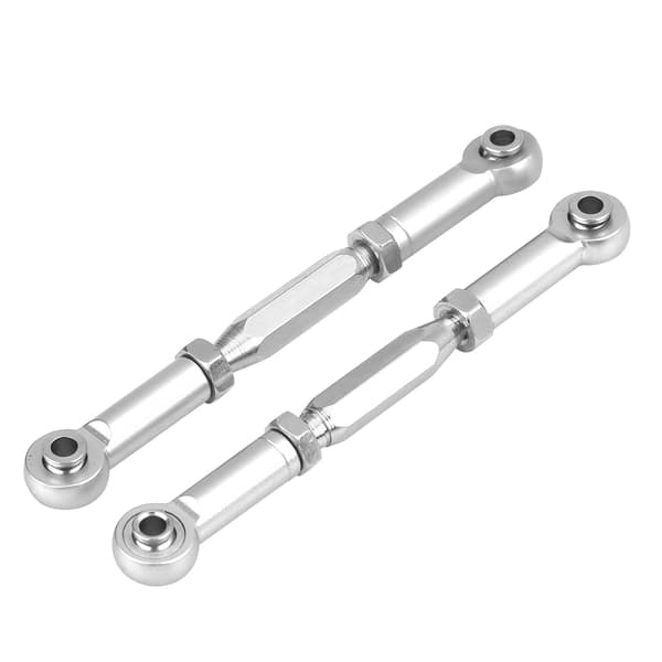 Aluminiumlegering Affjedringsforbindelsesstænger til HIMOTO E10MTL E10MT E10BP 1/10 RC Bil Sølv