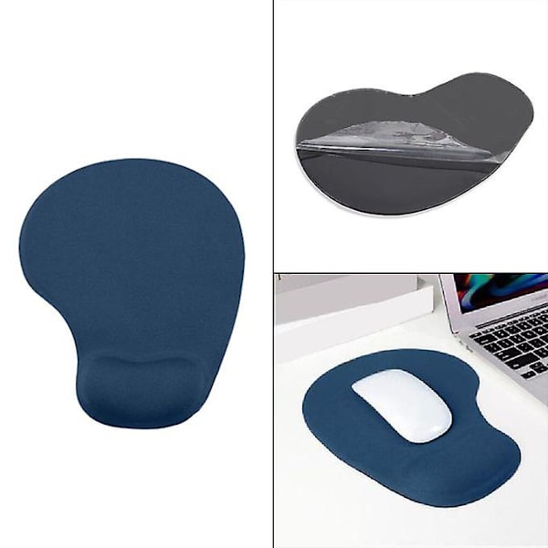 Gummibas handledsstöd Gaming Pad Anti-slip mörkblå