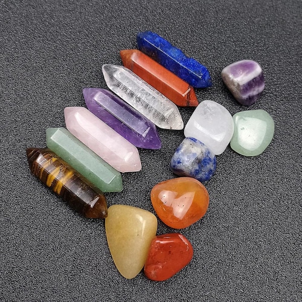 7 Chakra Healing Crystal Stone Set Reiki Meditation Stone Yoga Amulet