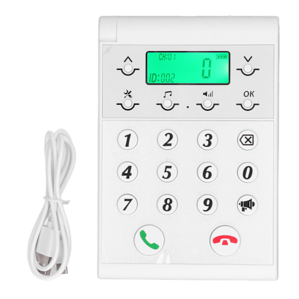Trådlös Intercom Telefon 1000m Räckvidd Tydligt Samtal Smart Nätverk Hands Free Intercom System Värd Vit