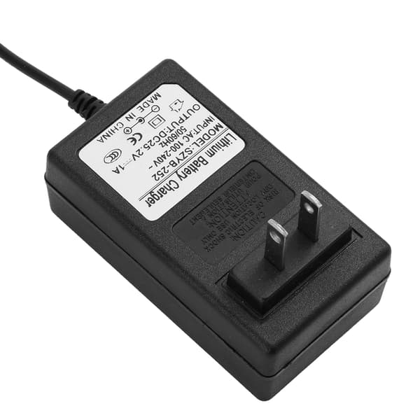 Universal 25,2V 1A Batterilader Strømadapter - Amerikansk Stikkontakt