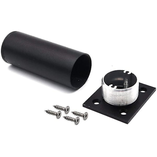 Set med 4 mattsvarta justerbara möbelben 38x120 mm aluminiumlegering tv