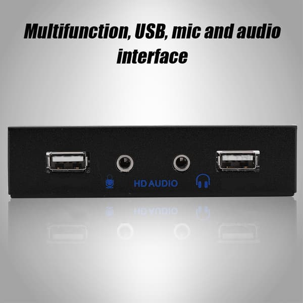 USB2.0 Lyd og USB2.0 Interface Frontpanel Adapter 3,5' 9Pin