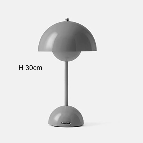 Svamp Blomknopp Uppladdningsbara Led Bordslampor Skrivbord Natt För Sovrum Mat Beröring Nattljus Enkel Modern Dekoration rechargeable grey
