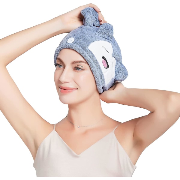 Hårhanddukar Wrap Super Absorberande Snabbtork Söt Cosplay Jul Djurhår Turbaner Bad Hårhandduk For Kvinnor Anti Frizz