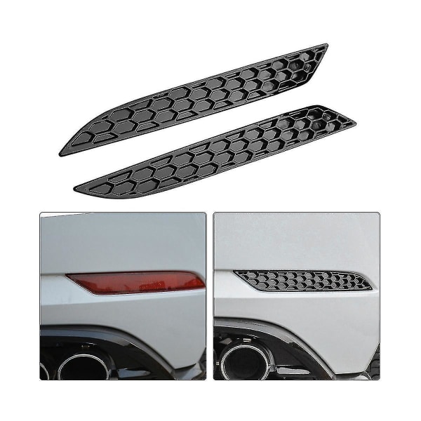 2st Honeycomb Tail Bakre Dimlampa Cover Trim Sticker For Golf 7.5 Mk7.5 Bakre Bar Bumper Reflector S