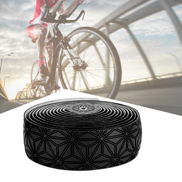 Racercykel Styrgreb Høj Elasticitet Blød Svedabsorberende Styrtape Sort