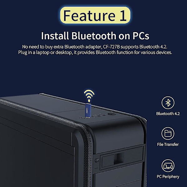 5GHz langaton Wifi-sovitin Bt-vastaanotin lähetinsovitin Dual Band Antenni USB