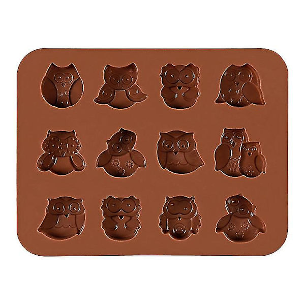2 Pakke Halloween Natugle Silikone Form Bageforme Bagegrej