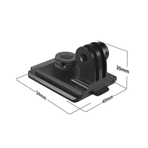 Actionkamera Aluminiumlegeringshjälm Fastmonterad basadapter för 11 10 9 8 Black