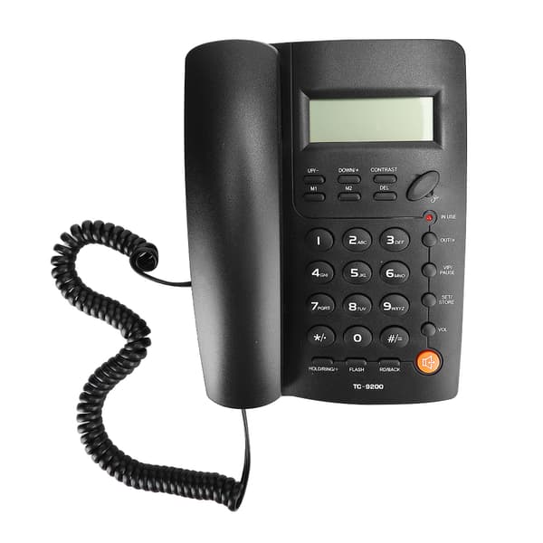 Sort håndfri nummerpræsentation fast telefon til hjem, kontor og hotel