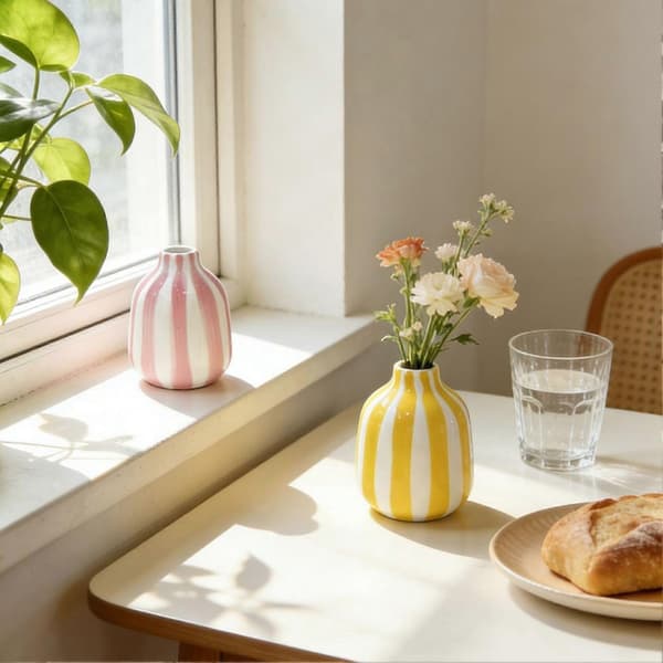 【BQ】Liten Dekorativ Blomkruka - Köksaccent för Rum - Heminredning Red