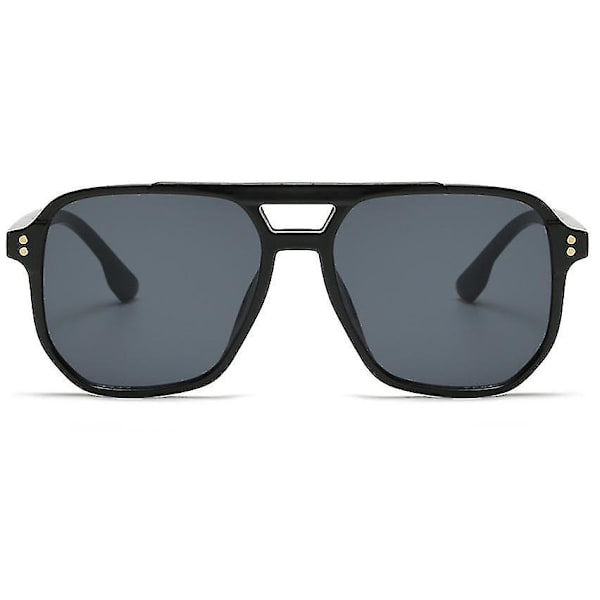 (black Frame Black And Gray)sunglasses Uv-blocking Sunglasses