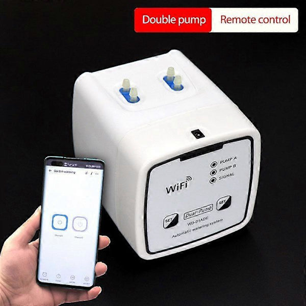 【BQ】WD-01ADE WIFI Garden Drip Irrigation Controller, Specification: Dual Pump 20 Pots EU Plug
