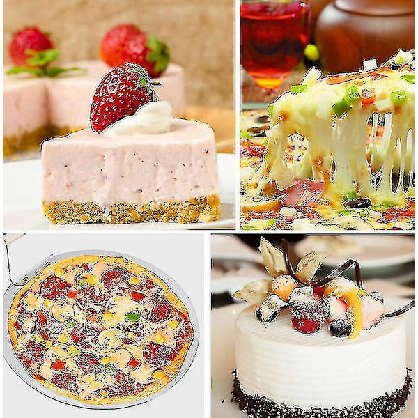 Pizzaspade Rustfritt stål Pizza 10 Tommers Cake Transferer Rund kake