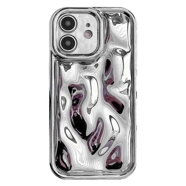Elektropläterad Meteorit Textur TPU Telefonfodral Silv Silver For iPhone 11