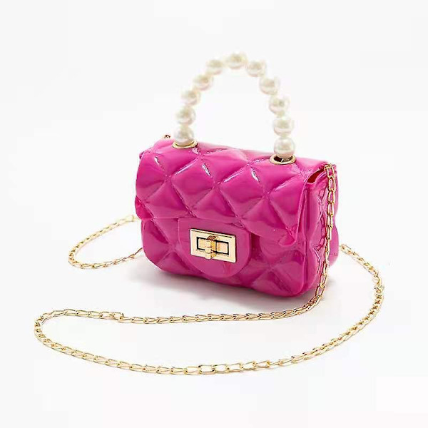 Little Girls Crossbody Purses Småbarnshåndveske Mini Messenger Skulderveske Rose Red