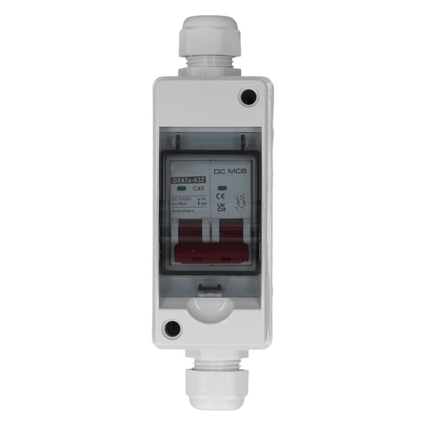 2P 40A DC Strømbryter IP65 Vanntett 6KA Brytekapasitet 1000V DC Isolatorbryter for Solcelleanlegg
