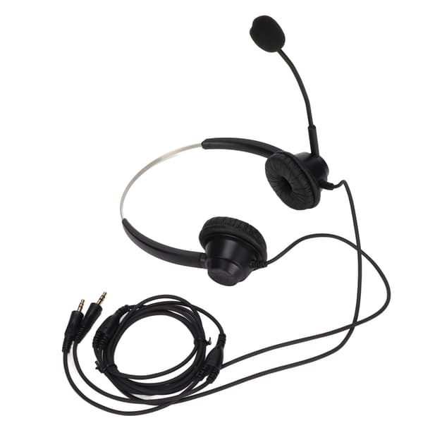 H360DPC Call Center Headset - Øretelefoner til computer med mikrofon til hjemmekontor, kundeservice