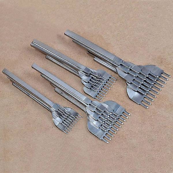 Lær håndverksverktøysett rustfritt stål hullmeisel gravering søm Punch Tools Kit 4mm