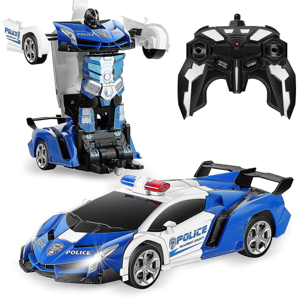 Transform Car Robot Remote Control Car White