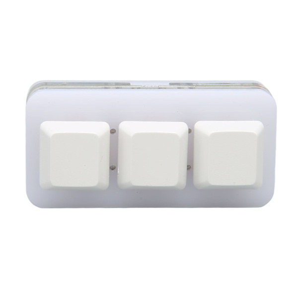 USB 3 Key Mini Keypad RGB LED-bakgrundsbelysning Stöder Hot Swap OSU HID Makroprogrammering Tangentbord för Windows för OS X för Linux Vit
